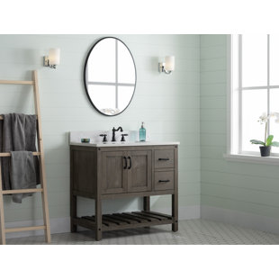 Rustic / Lodge Bathroom Vanities You'll Love | Wayfair